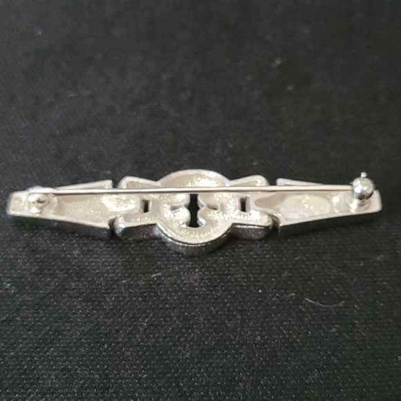 Vintage Givenchy Silver plated bar pin - Picture 2 of 8